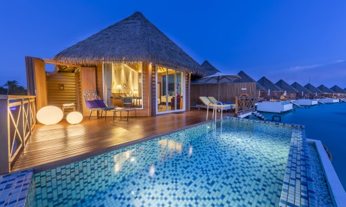 Over Water Sunset Pool Villa